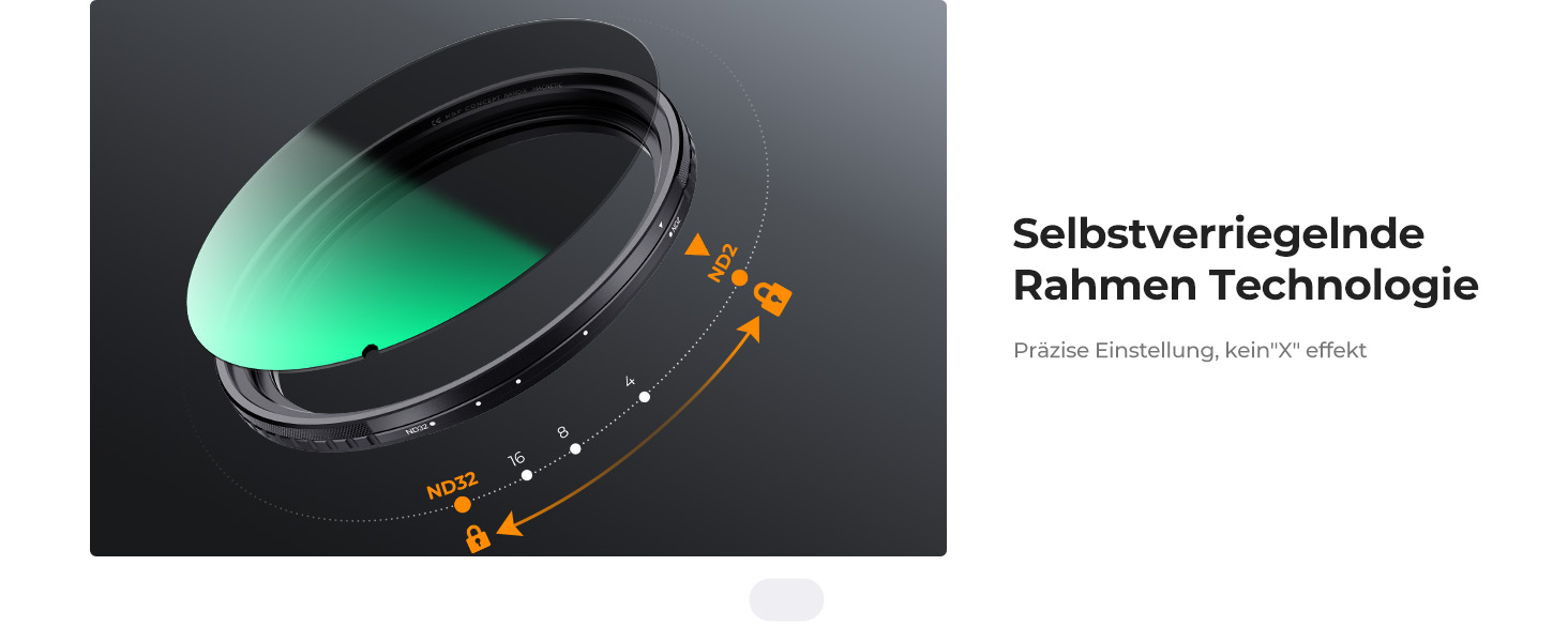 Фільтр ND K&F Concept 49mm Магнітний Змінний Градуйований (ND2-32) для об'єктивів Nano-Xcel Series