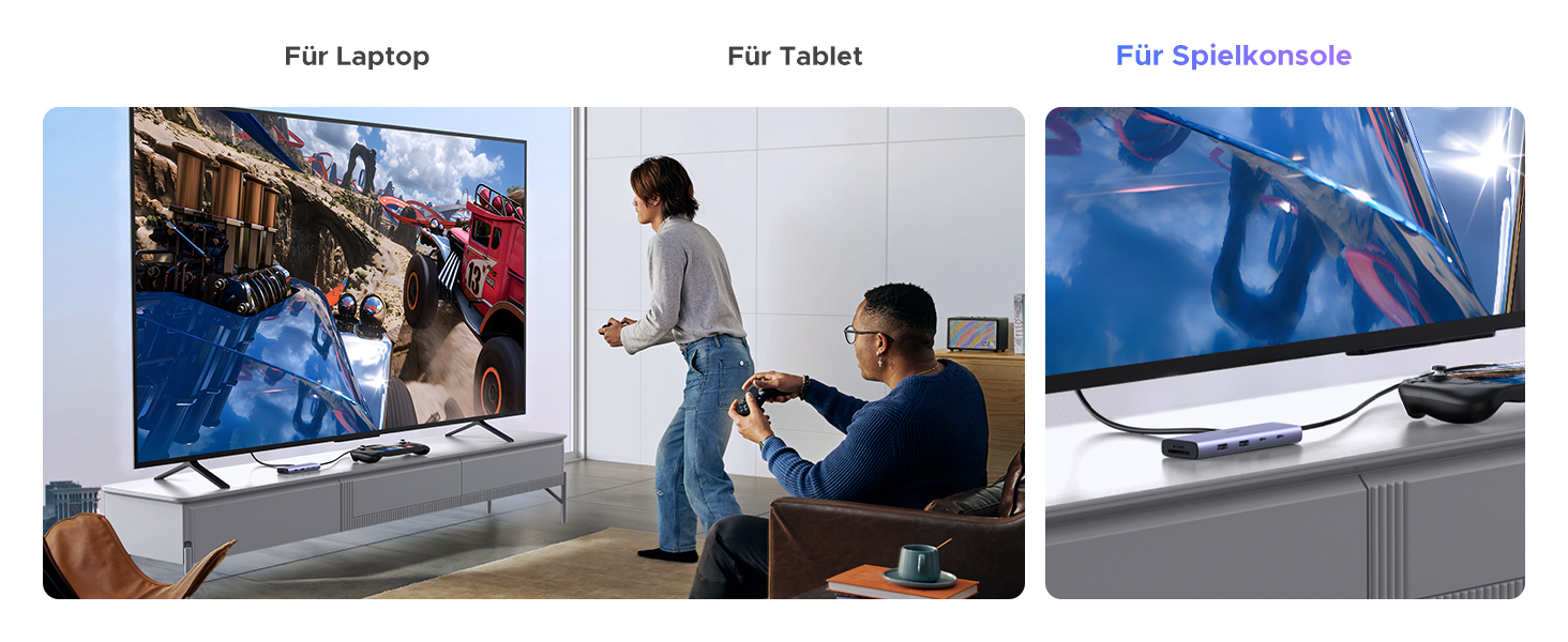 Хаб UGREEN Revodok 109 USB-C з HDMI 4K 60Hz, PD 100W, Gigabit Ethernet, SD/TF, 2xUSB-C, 2xUSB-A - сумісний з iPhone, MacBook, iPad, Surface, Galaxy