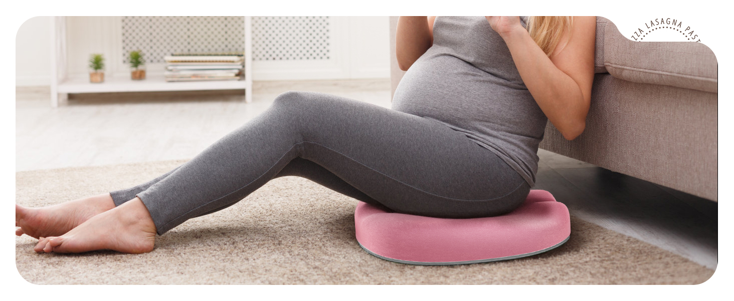 Ортопедична подушка для сидіння Benazcap Donut - для офісних крісел, авто та інвалідних візків. З піною з пам'яті для геморою, ішіасу, вагітності та після пологів (Рожева)