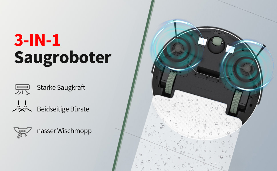 Робот-пилосос OKP K5P: потужність 5000Pa, навігація, HEPA-фільтр, Wi-Fi, для тварин, килимів, твердих підлог