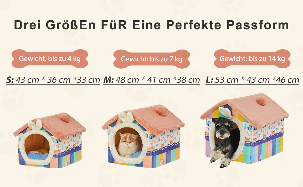 Будиночок для собак Rainbow Bunny з вушками кролика, L, для дому