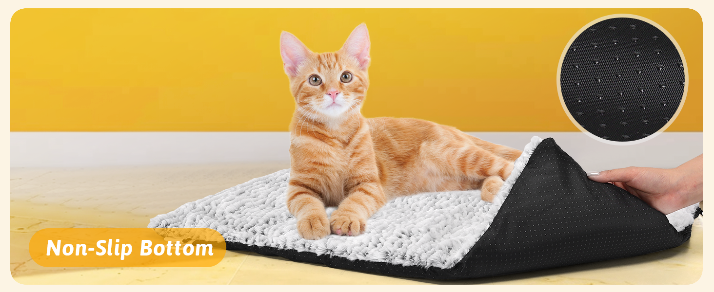 Self-Heating Blanket for Dogs & Cats, Pet Heating Mat Winter, Washable Heating Blanket for Dogs, Self-Warming Dog Mat Fluffy Warm, Thermal Blanket for Dogs Non-Slip, Grey, 115x70cm (L 115 x W 70 x H 2 cm)