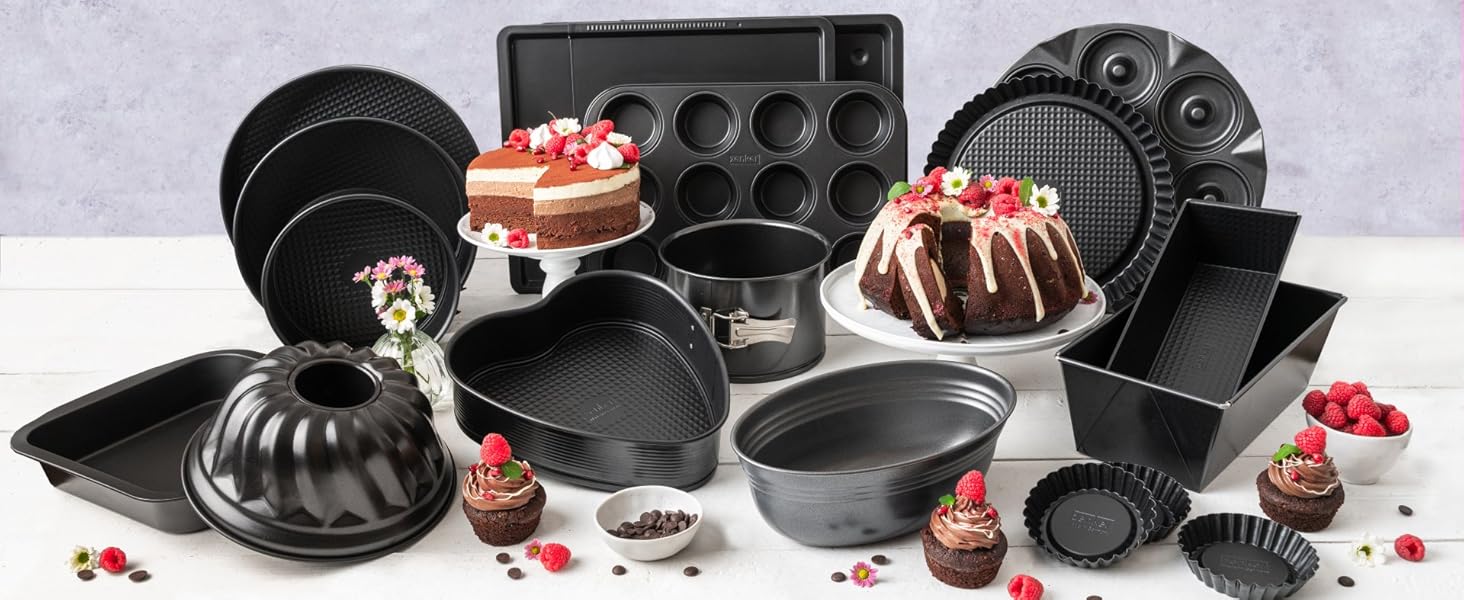 Форма для випічки Zenker Springform Perfect Black 26 см – антипригарна, сталева, витримує +230°C, Німеччина