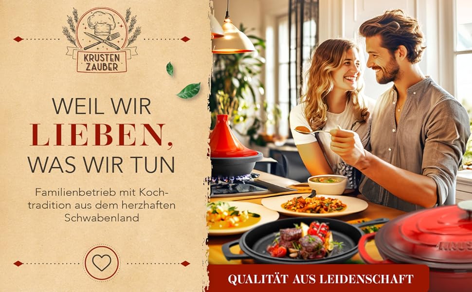 Чавунна гриль-сковорода Krustenzauber 26 см з подвійним руків'ям для індукційних плит. Рифлена сковорода для смаження