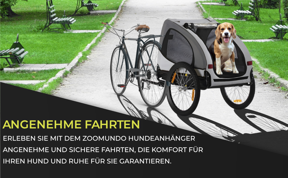 Причіп для велосипеда Zoomundo Buddy для собак, блакитний (сірий)