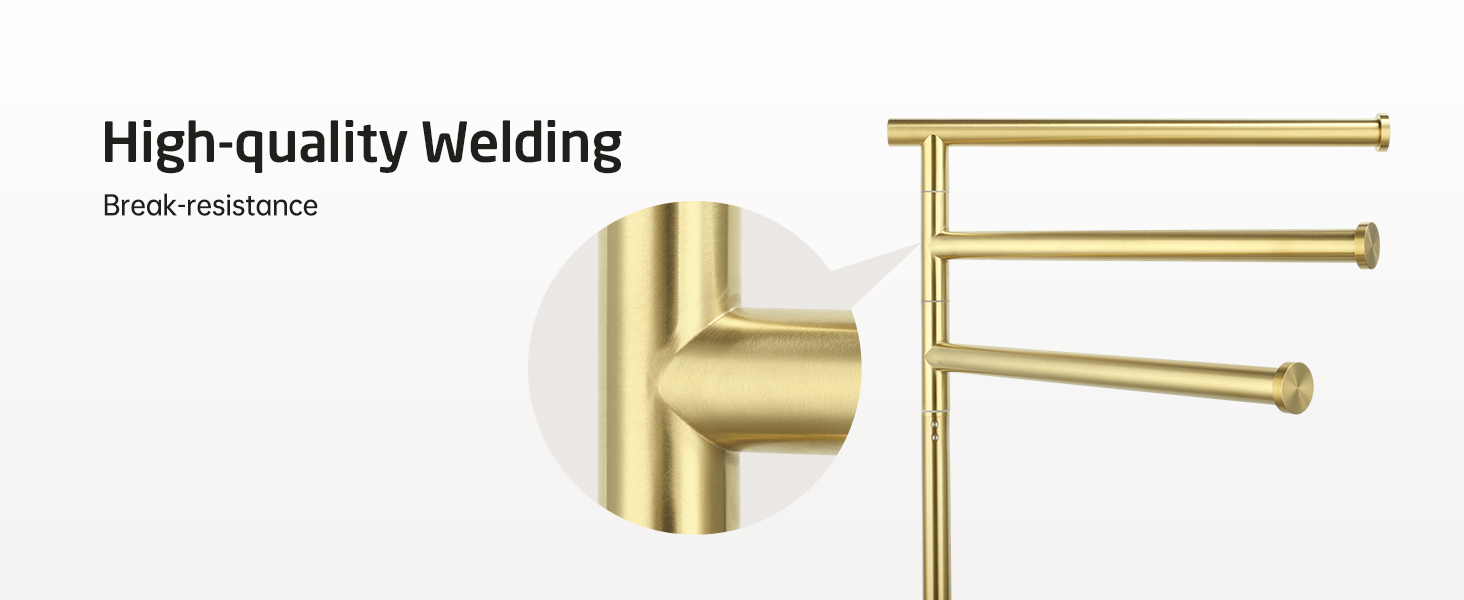 Підставка для рушників KES Gold, настільна, з нержавіючої сталі 18/8, з мамарморовою основою, 3-х ярусна, BTH219-BZ