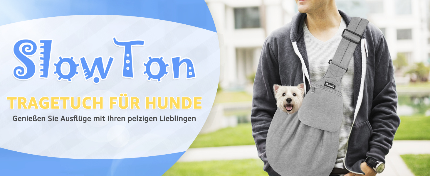 Сумка-переноска для собак SlowTon, сіра, M (2,7-5,4 кг)