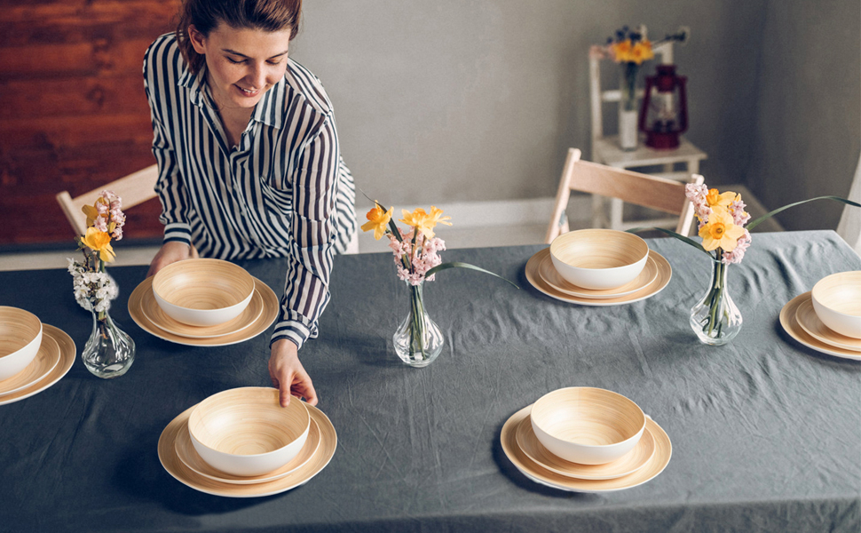 Набір посуду для кемпінгу на 6 осіб (18 предметів) - посуд для відпочинку на природі та сімейних поїздок