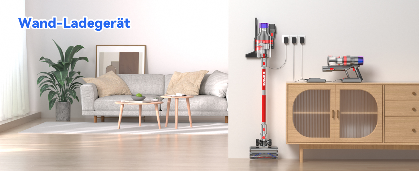 Бездротовий пилосос VSTOKY V15 ProMax: потужний акумуляторний пилосос для дому, килимів та твердих поверхонь, 600W, 58kPa, 75 хвилин роботи, подвійний контейнер для сміття, автоматичний режим, видалення шерсті тварин