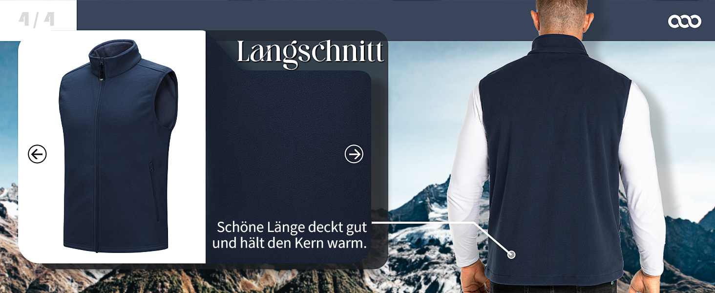 Чоловіча флісова жилетка 33000ft - ультралегка, без рукавів, з кишенями та блискавкою, чорна