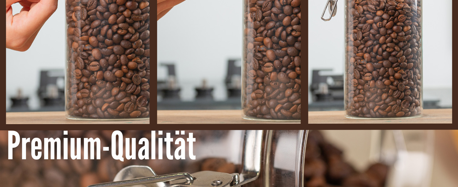 Набір кавових контейнерів Deco haus® 2 шт. з етикетками, 1,3 л - для кави, цукру, борошна, мюслі. Повітряно-непроникні контейнери для зберігання продуктів.