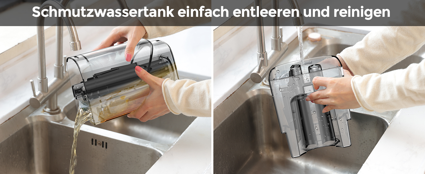 Портативний мийний пилосос для м'яких меблів та килимів з насадкою для видалення шерсті тварин, чорний