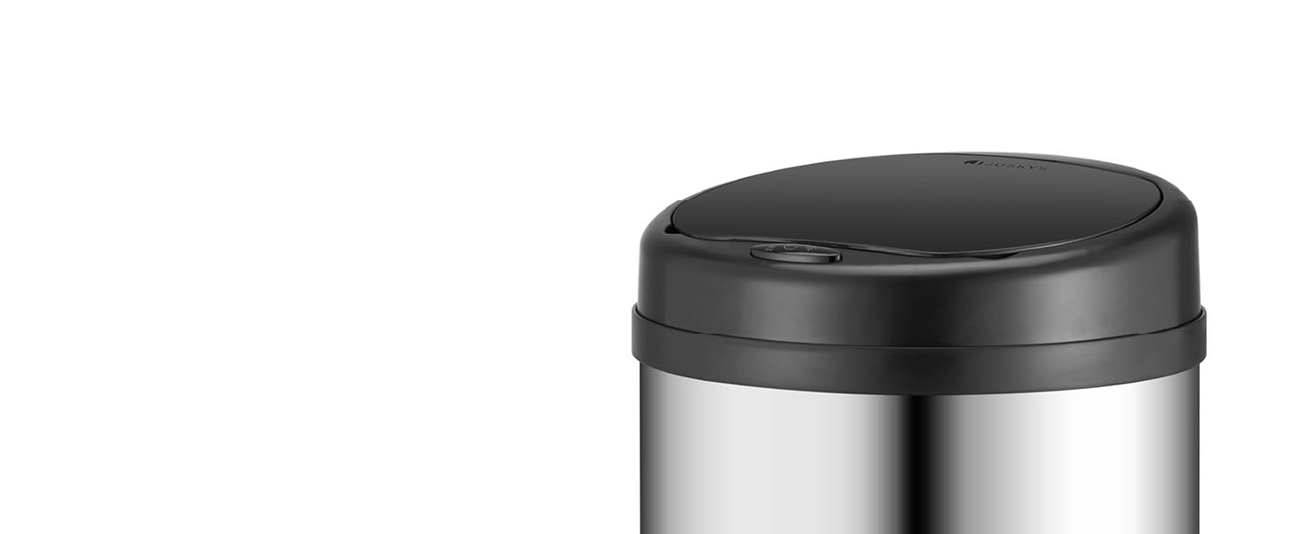 Відро для сміття Juskys з датчиком руху, 30 л, нержавіюча сталь, з кришкою-кліпсою для пакетів, безконтактне відкриття