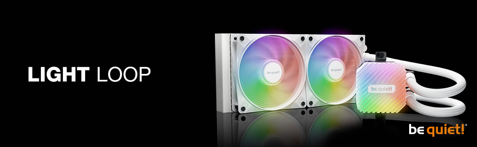 Система водяного охолодження be quiet! Light Loop 360mm White - 3x 120mm ARGB вентилятори, RGB-блок, PWM-хаб