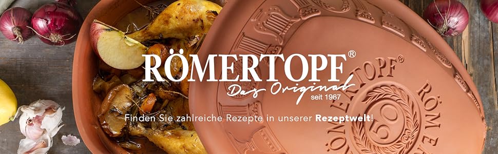 Керамічний гусятник Römertopf 5 л, ювілейна серія, теракота, для запікання до 8 осіб