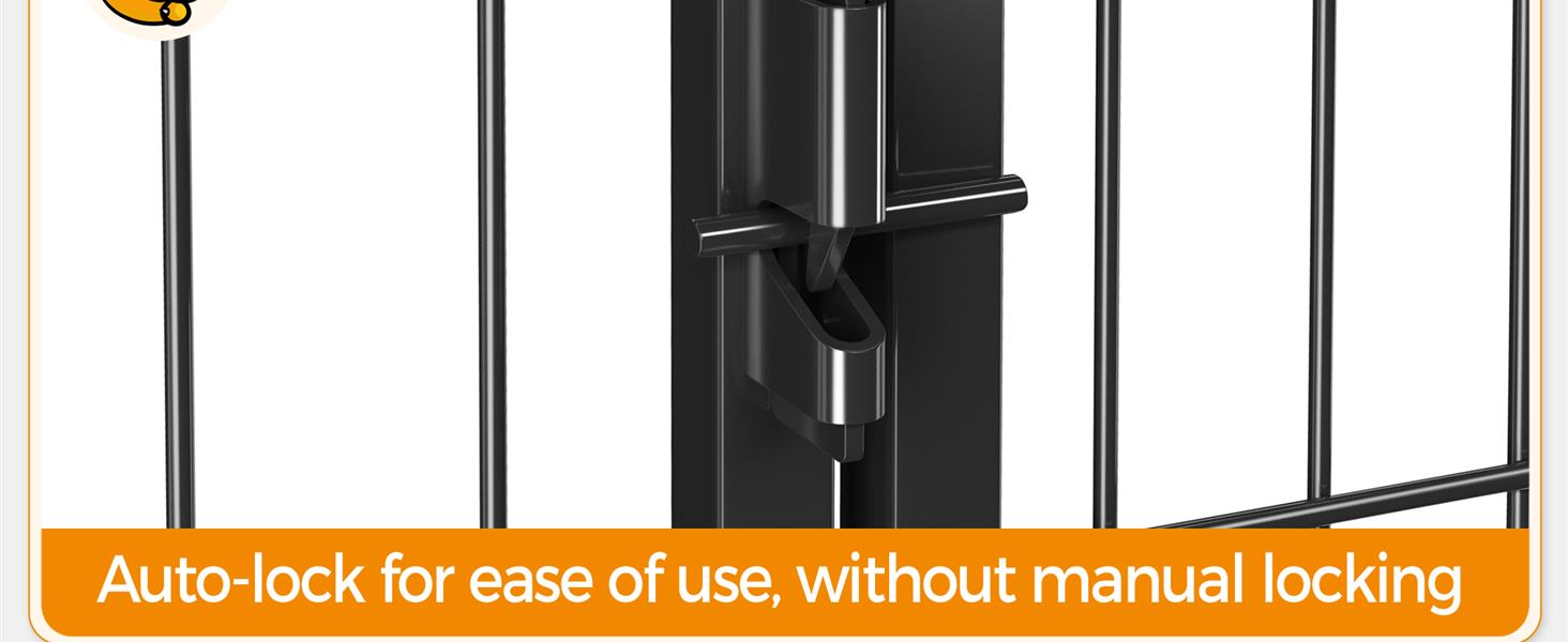 Вольєр для цуценят Yaheetech 8-секційний, вольєр для собак з замком, переносна сумка та кріпильні ремені, для дому та саду, легка збірка (80см, 24шт)