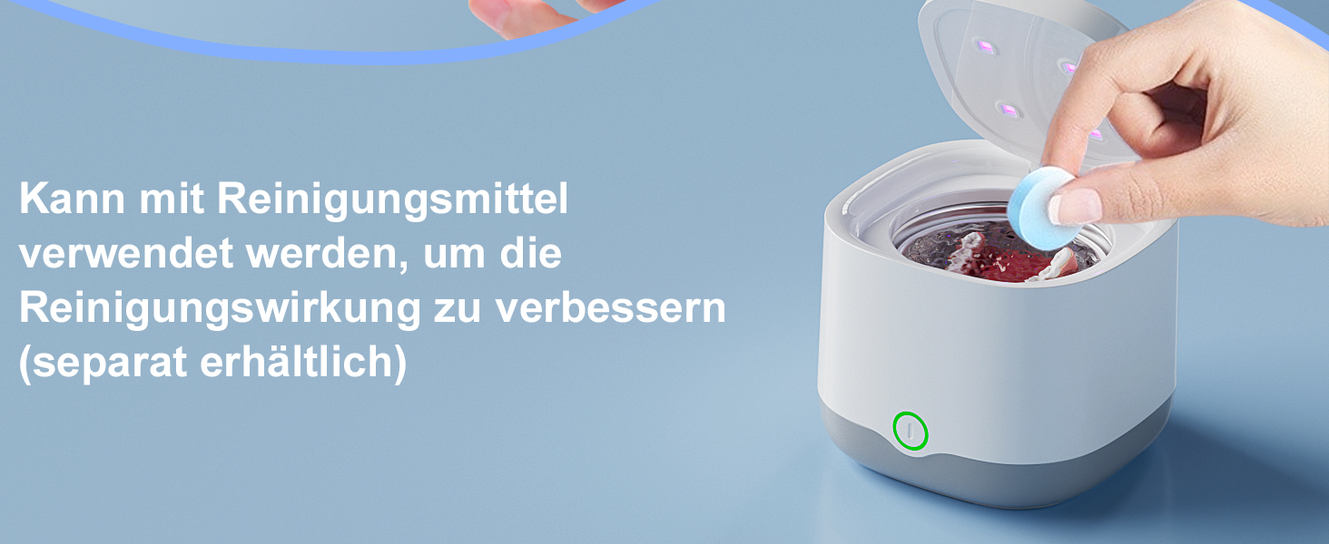 Ультразвуковий очищувач для зубних кап, брекетів та ювелірних виробів UV 45000Hz 24W - Dental Pod