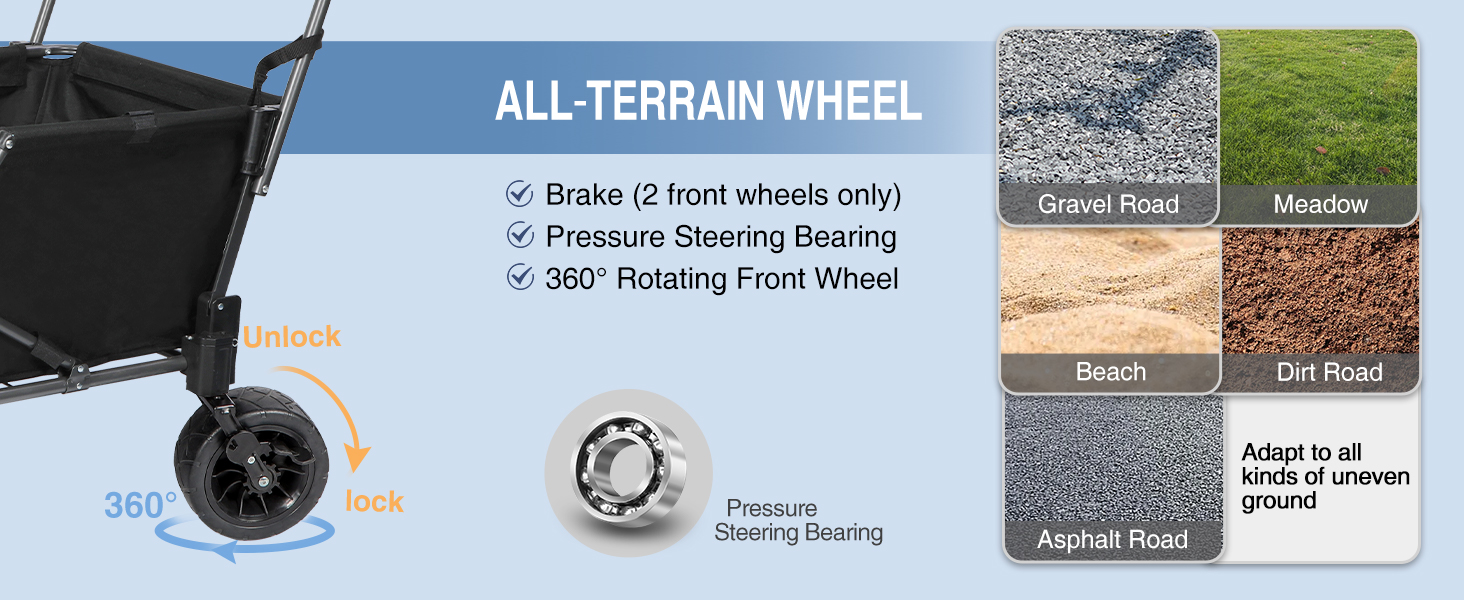 Складаний візок для собак REDCAMP з висувною задньою частиною, міцний, 134 л, великий, для кемпінгу, саду, спорту, покупок (Чорний, Basic)