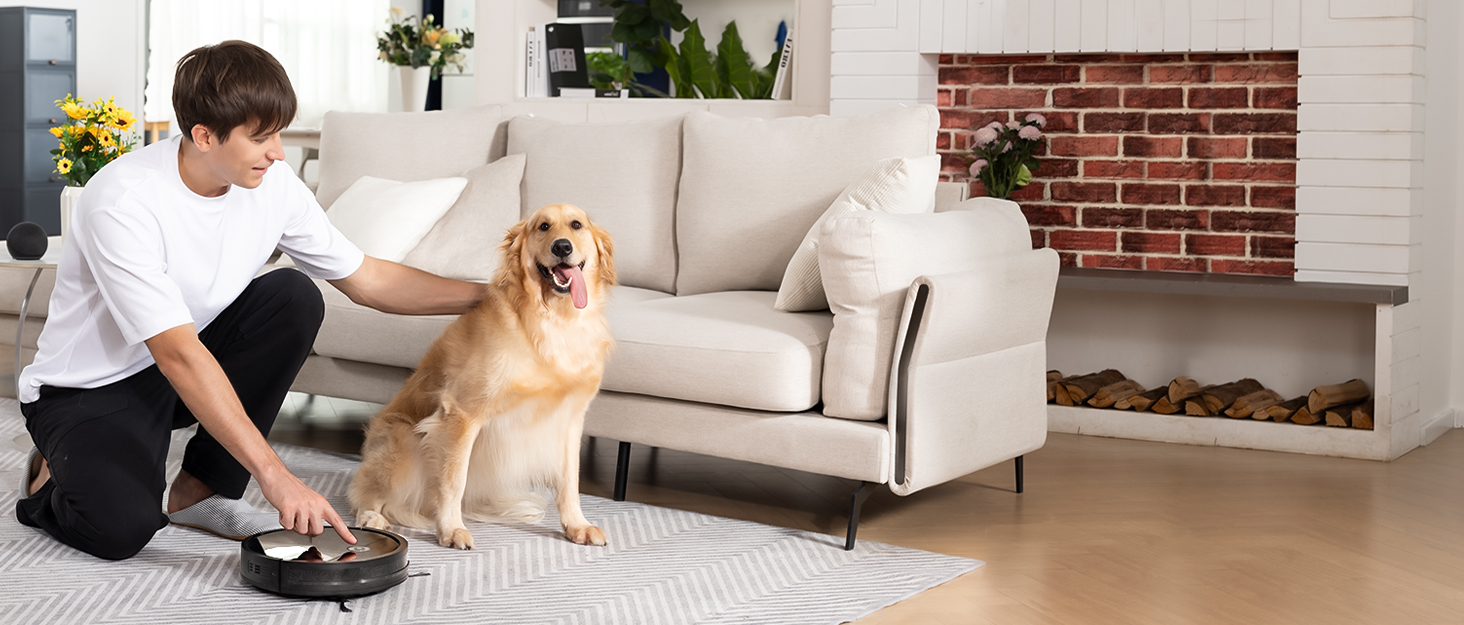 Робот-пилосос Vexilar W6 без функції миття з потужністю 2800Pa, часом роботи 140 хв, керуванням через додаток, голосовим керуванням та дистанційним керуванням. Ідеальний для шерсті тварин, килимів та твердих підлог. Безщітковий двигун.