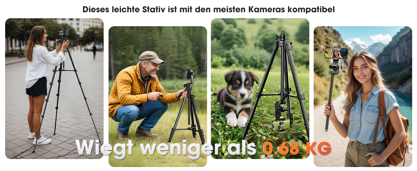 Штатив горизонтальний CAMBOFOTO 185 см для iPhone/камери, гнучкий, для відеозйомки, з сумкою