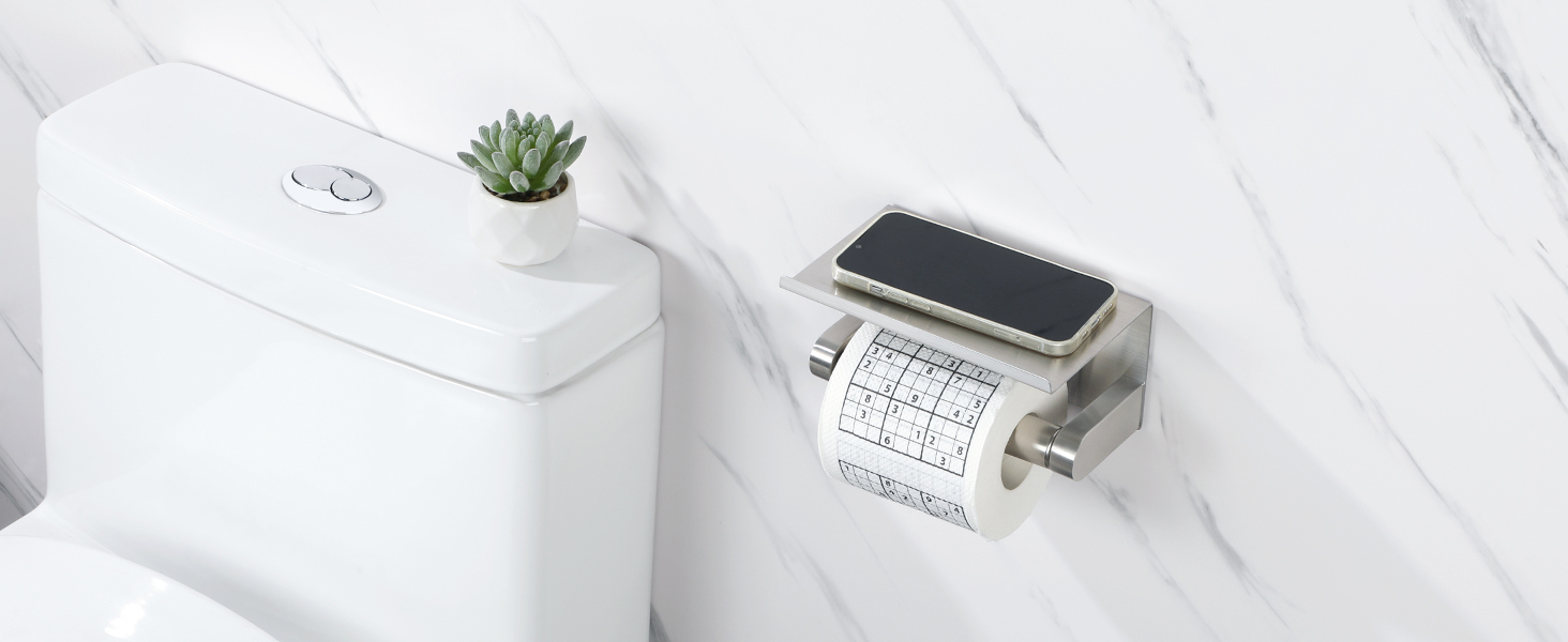 Тримач туалетного паперу Mooche з нержавіючої сталі, 17,5 см, полірований – надійний для ванної кімнати та дому