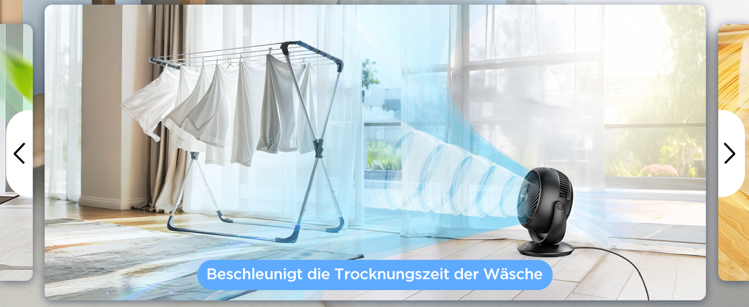 Вентилятор EasyAcc тихий, 25dB, настільний, з авто-осциляцією 90°, 3D Turbo, з пультом, 3 швидкості, таймер 2-12 годин, для спальні - чорний