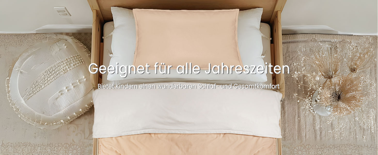 Бетліня для дітей Lulumoon з мусліну 100x135 см: комплект простирадла 100x135 + наволочка 40x60 см з бавовни Oeko-TEX Standard – легка та комфортна постільна білизна для малюків