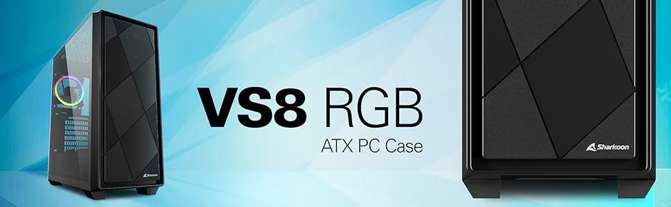 Sharkoon VS8 RGB Midi ATX корпус для ПК, чорний