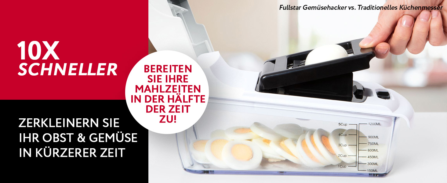 Набір для нарізки овочів та фруктів 9-в-1 (білий) - нарізач, спіралізатор, шинкувальник