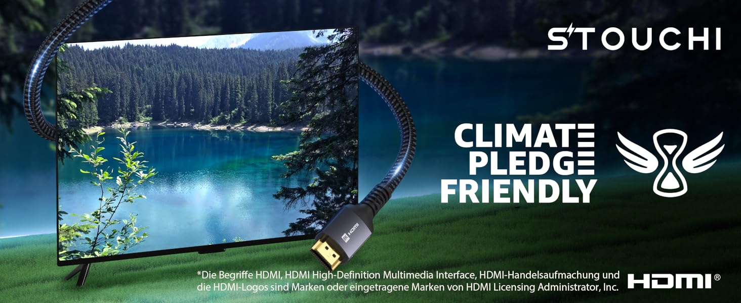 HDMI кабель Stouchi 2м 8K 4K Ultra High Speed з підтримкою eARC HDR10, 48Gbps, 144Hz, сумісний з RTX 3080, PS5, Xbox Series X, Fire TV, Roku TV, Samsung, Sony, LG (сірий)