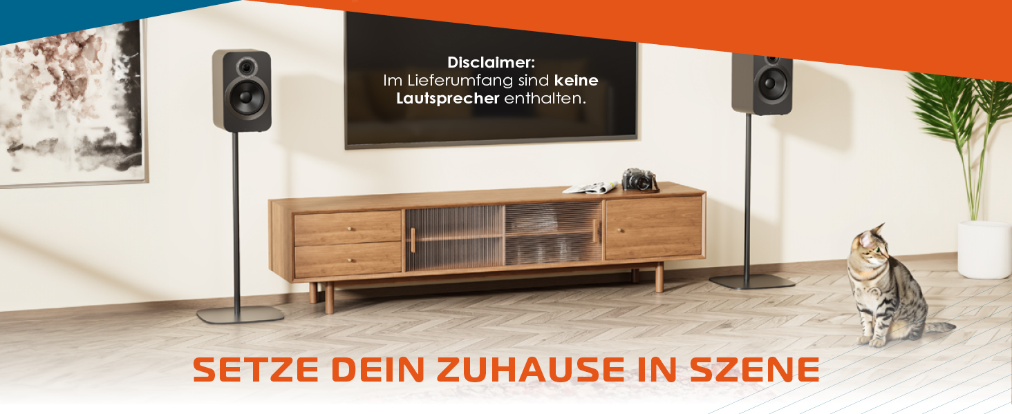 Підставка для колонок Xantron® 2X, регульована висота до 103 см, з антиковзким покриттям та прихованою прокладкою кабелю, з кріпленням, PREMIUM-USF-2