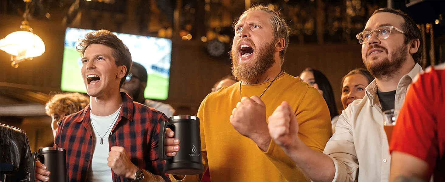 Термокружка для пива Ideus® 710мл з нержавіючої сталі, 24oz, для Октоберфесту (Морська синя)