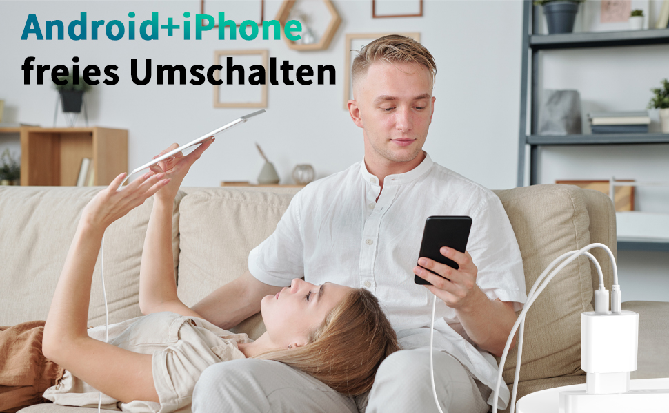 Зарядний пристрій USB-C 25W з адаптером USB [2 в 1] (2 шт.) для iPhone/iPad/навушників/телефону. Мережевий адаптер, багатофункціональний зарядний пристрій, підтримка PD 3.0, швидка зарядка, білий. Без кабелю.