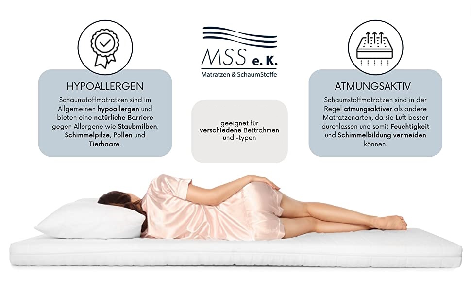 Ортопедичний матрац MSS Easy Active 60x120x11 см, комфортна піна, для дітей і дорослих, знімний синій чохол
