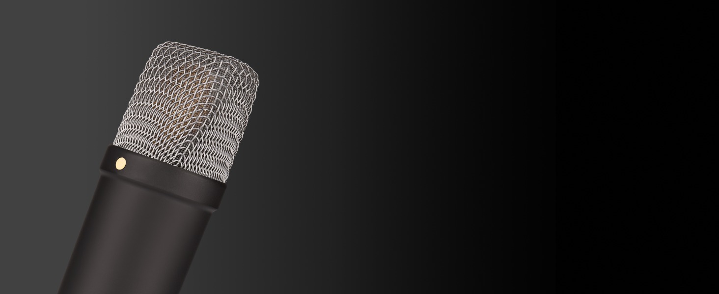 Мікрофон RØDE NT1 Signature Series: конденсаторний, з поп-фільтром, XLR-кабель для запису вокалу, музики, стрімінгу та подкастингу, чорний