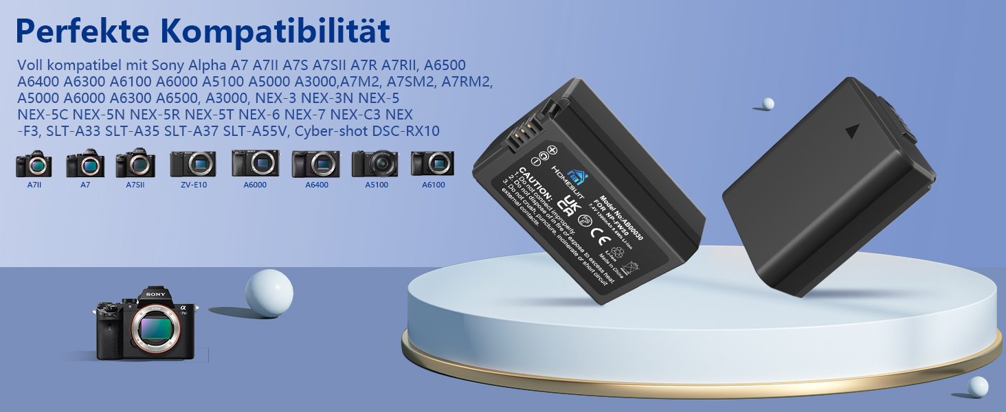 Набір акумуляторів NP-FW50 Homesuit 1300mAh 2 шт. + LED зарядний пристрій для Sony ZV-E10, A6000, A7 та ін.