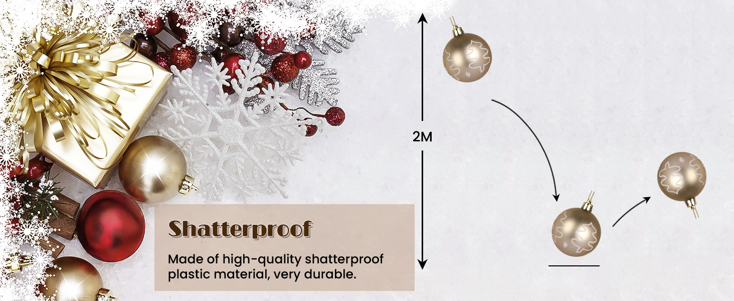 Набір прикрас для ялинки Shareconn 30 шт. 60 мм (Червоний & Золотий)