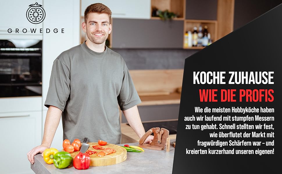 Точилка для ножів Messerschärfer з горіховим корпусом | Для гладких та хвилястих ножів | З керамічним точилом | Точилка для ножів, ножиць та секаторів