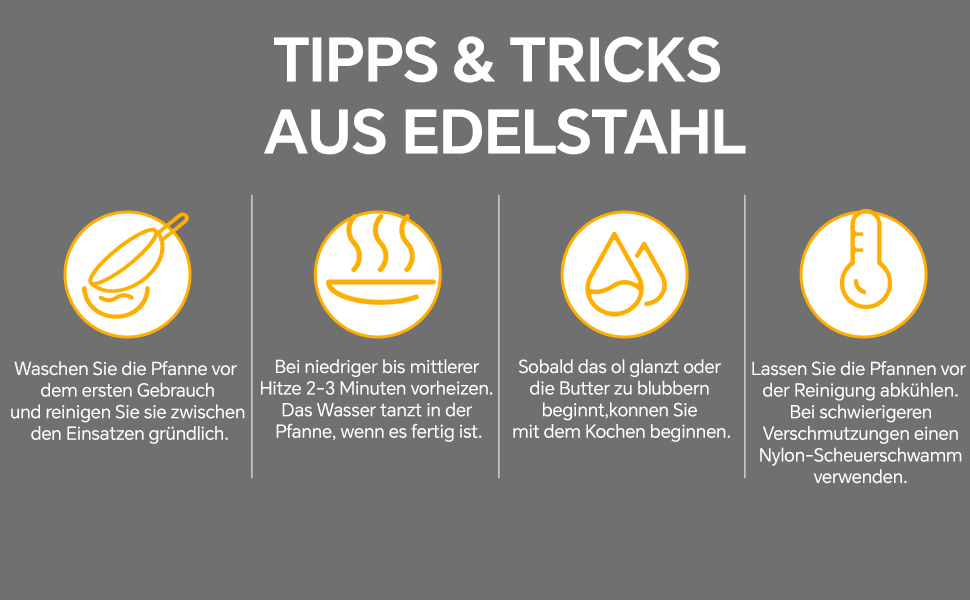 Сковорода Deedro 28 см, індукційна, нержавіюча сталь, без покриття, для всіх типів плит, знімний ручка, можна використовувати в духовці та мити в посудомийній машині