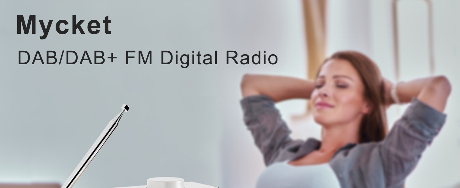 Портативне DAB/DAB+ радіо з цифровим радіо UKW, FM, Bluetooth 5.0, подвійний будильник, 40 попередніх станцій, 2.4' кольоровий дисплей