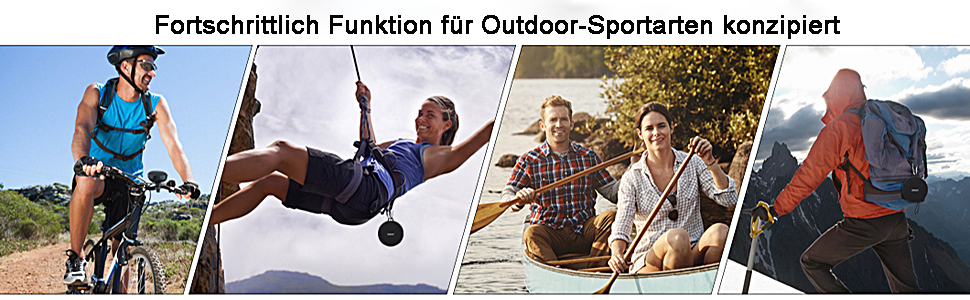 Adiport Bluetooth-колонка для велосипеда, BT 5.0, покращений бас, гучний звук, 10 годин роботи, водонепроникна IPX7, ударостійка, для вуличних поїздок