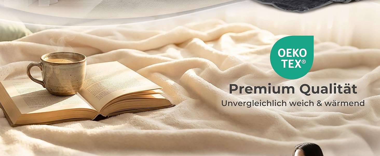 Плед Грaфенстейн® Kuscheldecke Cashmere-Feeling: м'який та пухнастий, теплий флісовий плед 150x200 см (Антрацит)