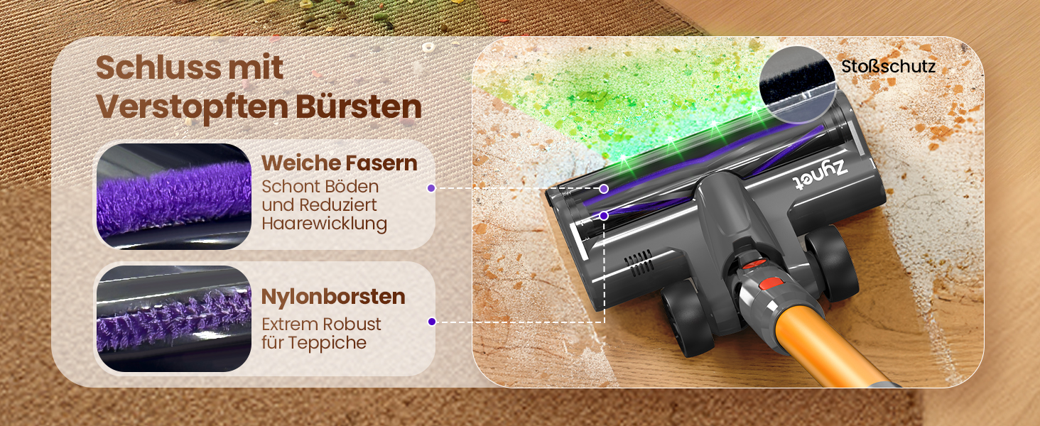 Бездротовий акумуляторний пилосос DP2 з подвійним акумулятором, 45KPa, 60 хвилин роботи, 500W, LED-дисплей, телескопічна труба, вертикальне зберігання, світло GreenEye, ідеальний для шерсті тварин/килимів/твердих підлог, золотий