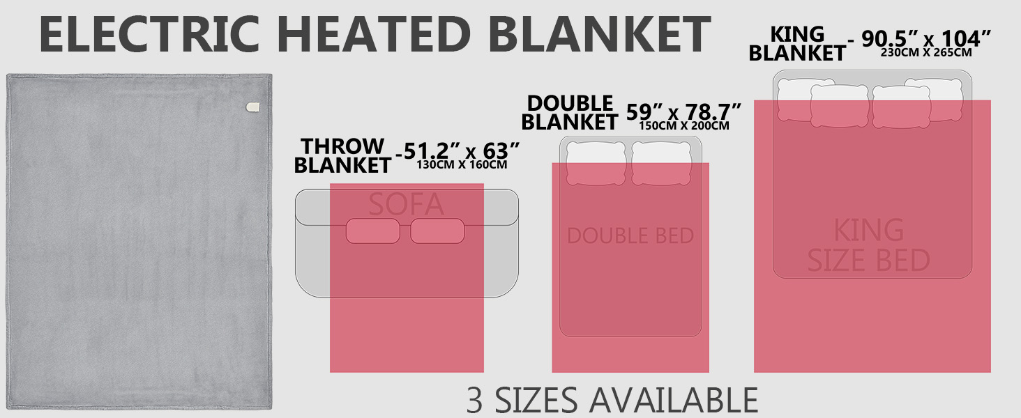 Електрична ковдра Kingsize König EU, м'яка Sherpa Fleecedecke, 230x265 см, 9 режимів нагріву, таймер 12 годин, тепла ковдра-плед, подарунок