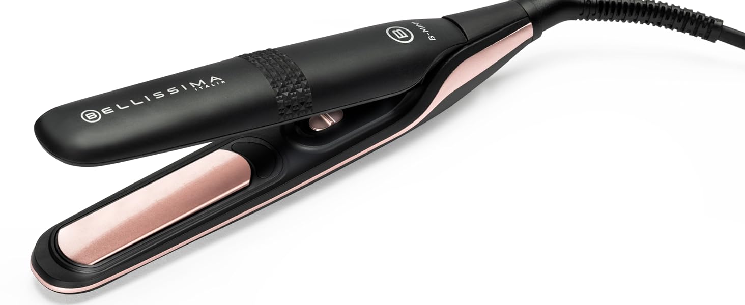 Випрямляч для волосся Bellissima Mini - компактний, для подорожей, з керамічним покриттям, 200°C, автоматичне напруження, сумочка для краси