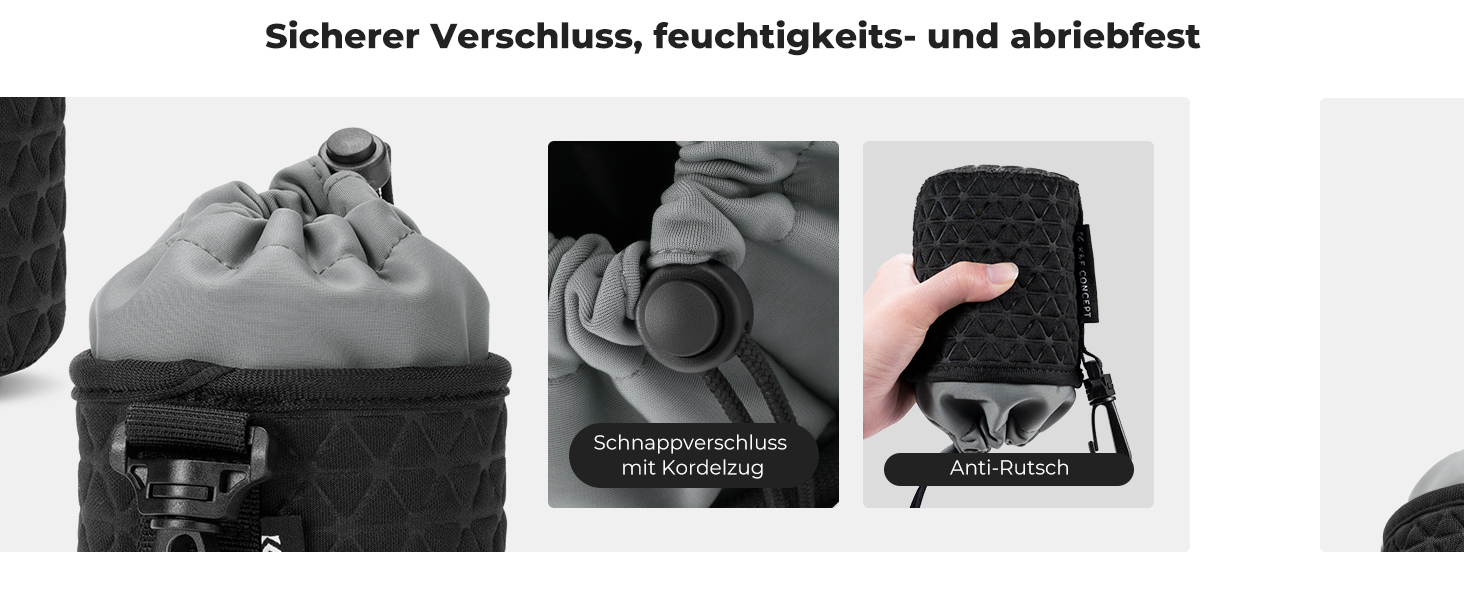 Чохол для об'єктива K&F Concept: 4 розміри, для Canon, Nikon, Sony, Fuji, Sigma, з шнурком