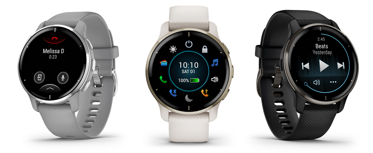 Розумний годинник Garmin Venu 2 Plus – GPS, Bluetooth, голосовий помічник, AMOLED дисплей, Garmin Music, Garmin Pay (відновлений)
