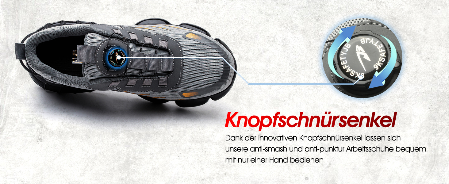 Черевики безпеки для чоловіків та жінок. Спортивні, дихаючі, з металевим підноском, антиковзаючі. Розміри 36-46 EU, колір сірий.