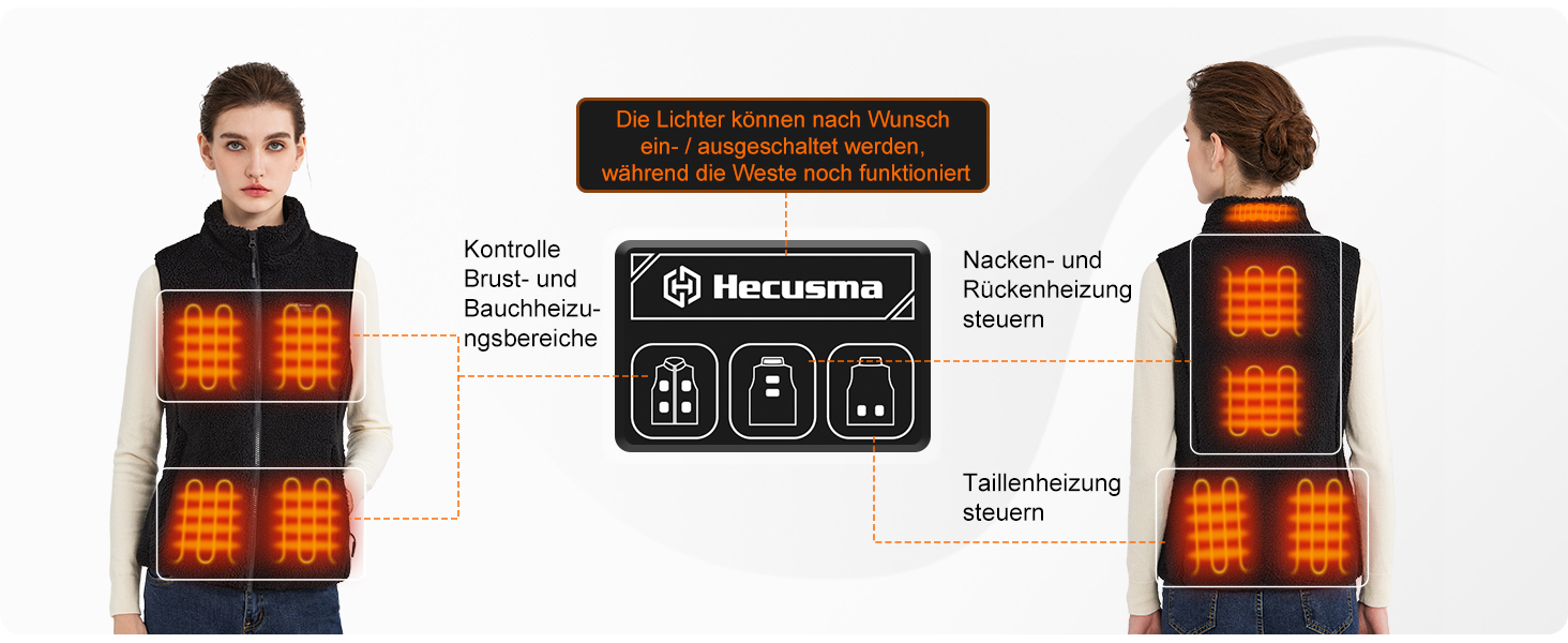 Тепла електрична жилетка для жінок з акумулятором 16000mAh, Sherpa, флісова жилетка для активного відпочинку та катання на лижах, чорна
