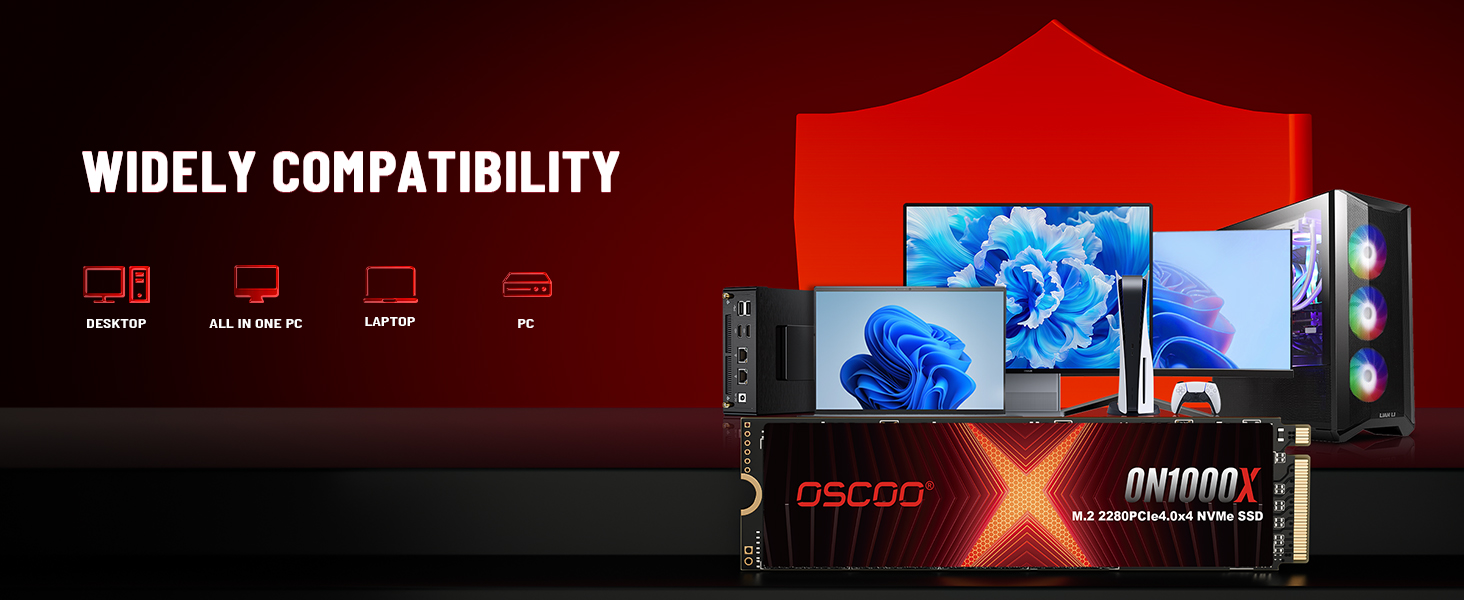 SSD NVMe 1TB PCIe Gen4.0 - 7400 MB/s - 2280 - для ПК, ноутбуків, ігор, AI